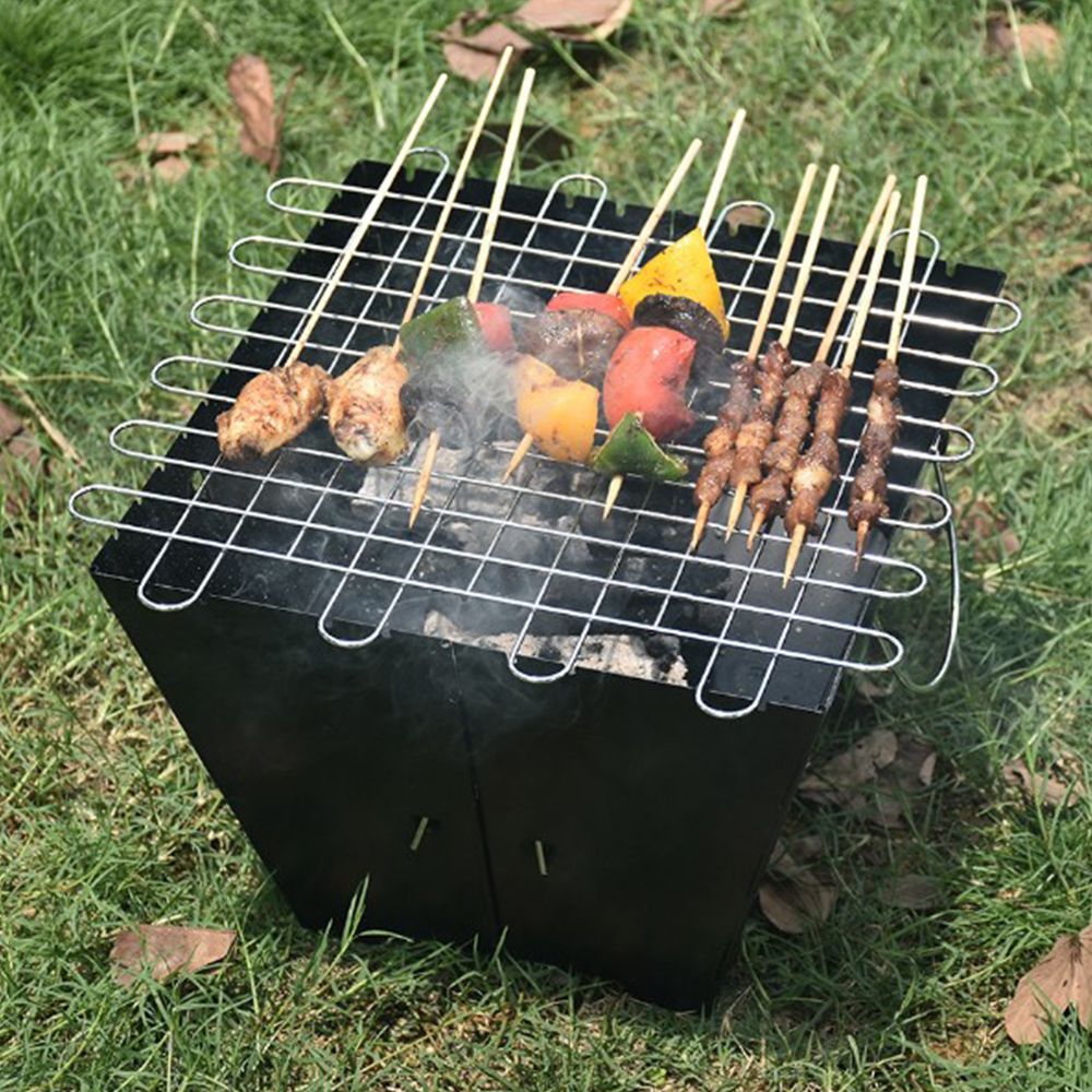 A501 접이식 휴대용 바베큐 그릴 불멍 감성 캠핑 화로대 사각 폴딩 캠프파이어
