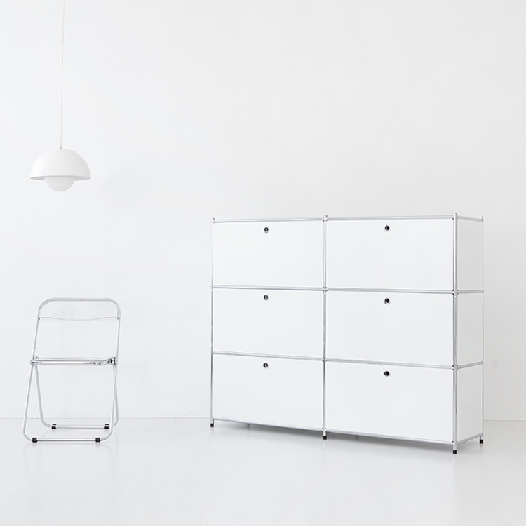 심플리 2x3 수납장 6문 BC134 1520mmx400mmx1210mm, 3단, 화이트 7289.8661 - 상세 이미지 4