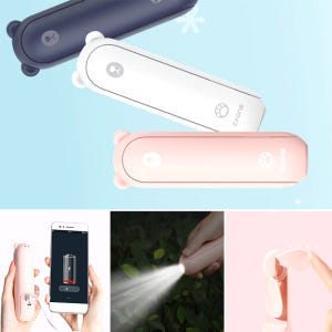 휴대용 캐릭터 미니선풍기 손전등 원터치 바람조절 작은소형 시원한 예쁜디자... 개봉기 | 실사용 후기 - 상품 이미지 1