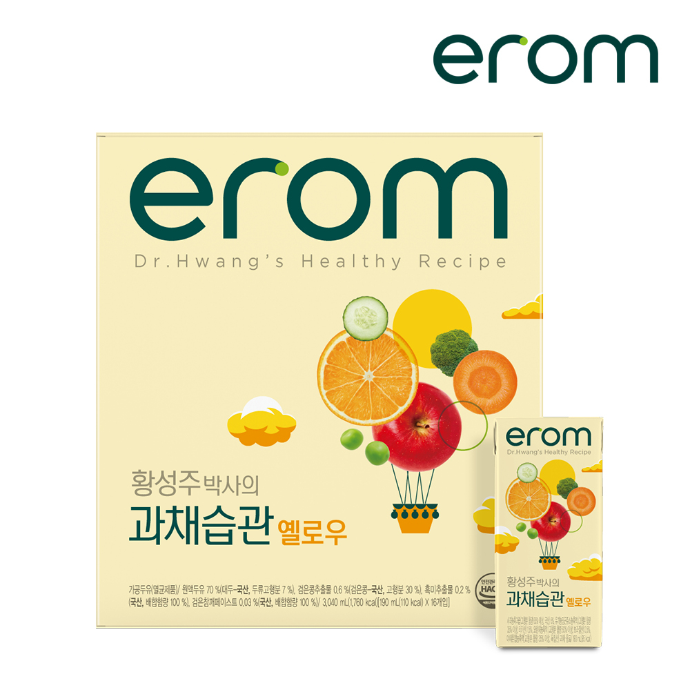 이롬 황성주박사의 과채습관 옐로우, 190ml, 16개 - 상세 이미지 2