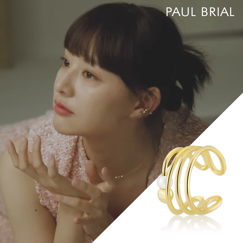 폴브리알 강민경 진주 귀찌 연예인 귀안뚫는 귀걸이 남자 이어커프 PDBE0157 - 상세 이미지 2