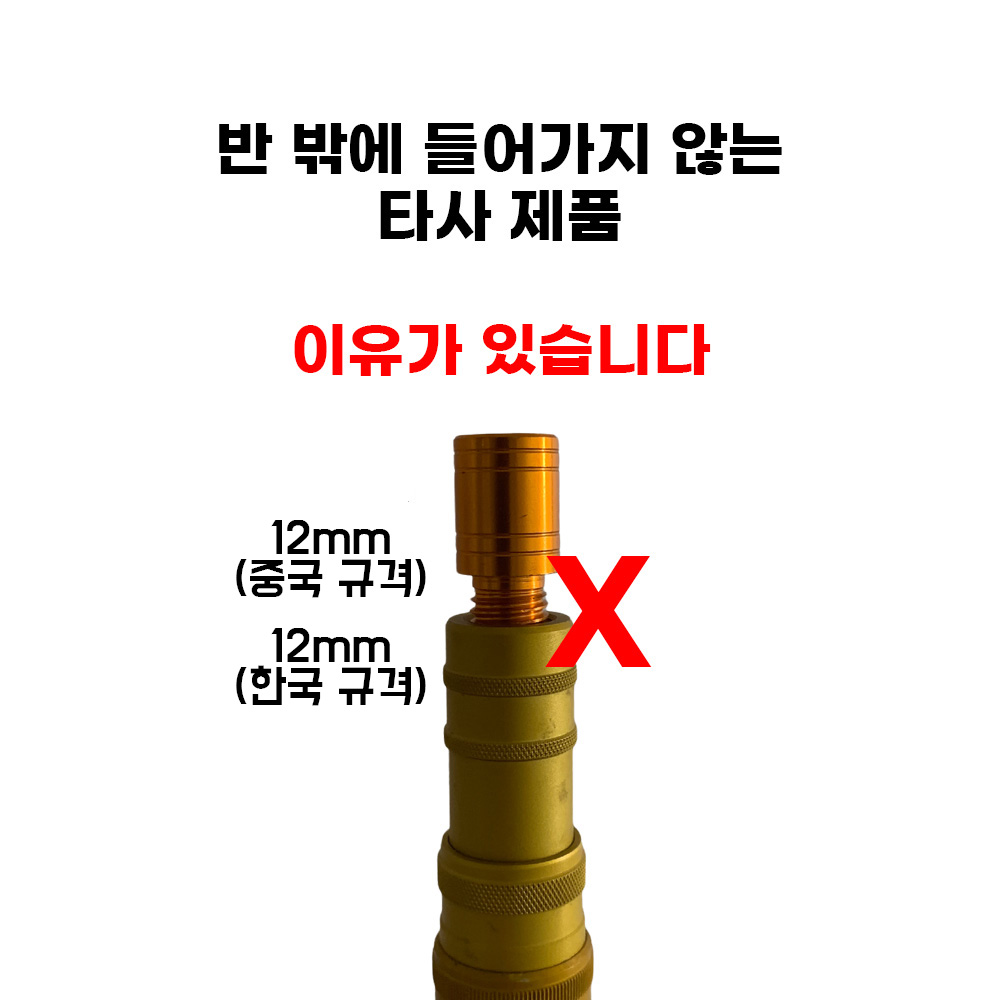완벽호환 벡코 뜰채 부싱 8-12mm 젠더 낚시 조인트 변환 연결 붓싱 - 상세 이미지 2