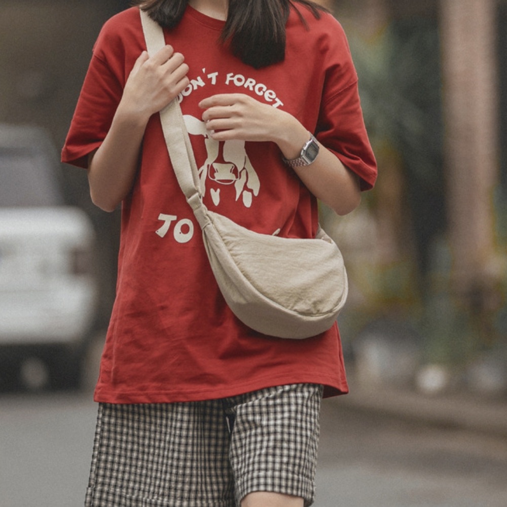 여행용 크로스백 여성가방 해외 일본 반달 크로와상미니백