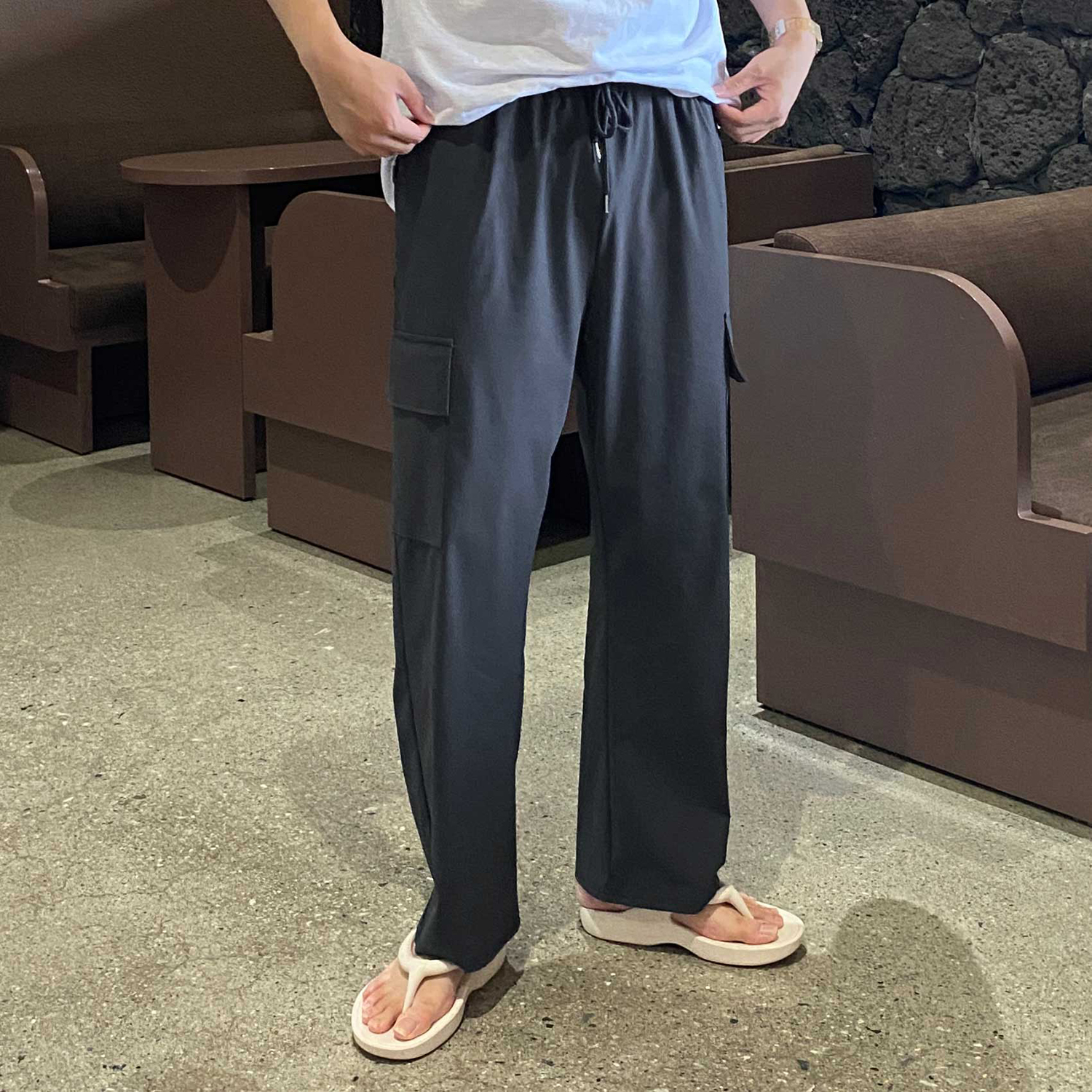 1+1 냉장고카고바지 아이스카고팬츠 남자와이드팬츠 - 상세 이미지 5