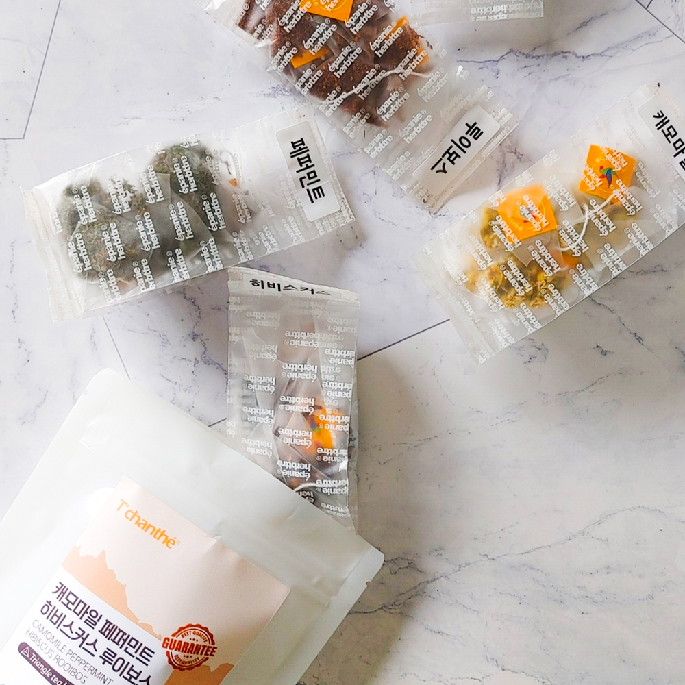 티샹떼 허브차 캐모마일차 페퍼민트 히비스커스 루이보스티 25티백 세트