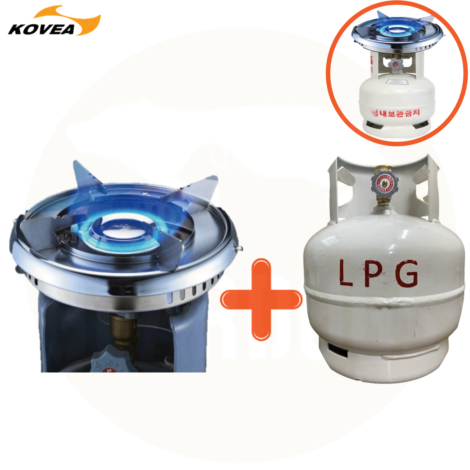 코베아 해바라기 가스 버너 프로+LPG 가스통 3KG 세트