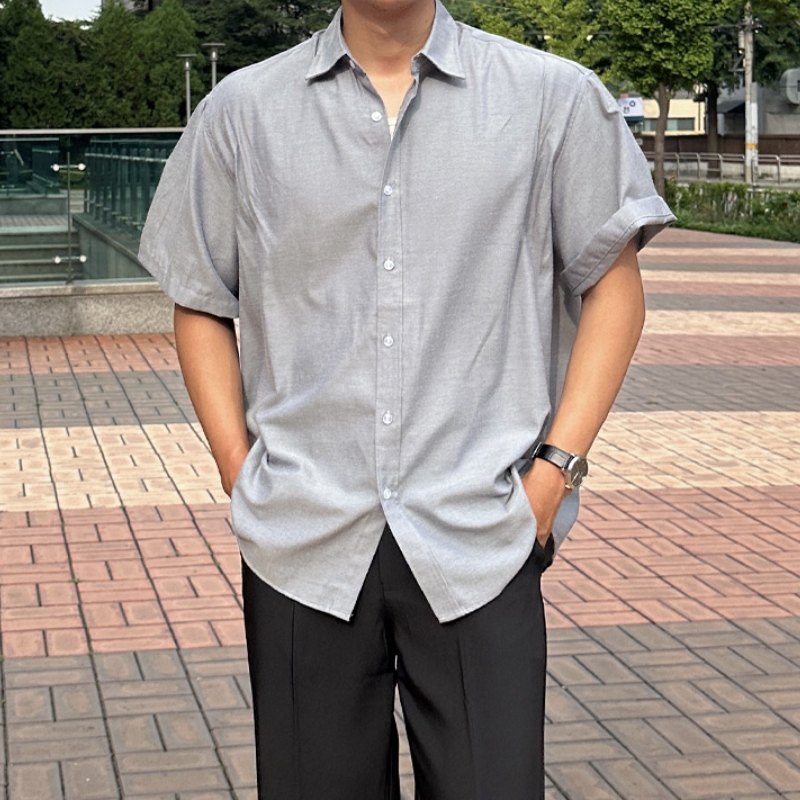 남자 세베리노 2타입 오버핏 옥스퍼드 반팔 긴팔 셔츠 이미지 3