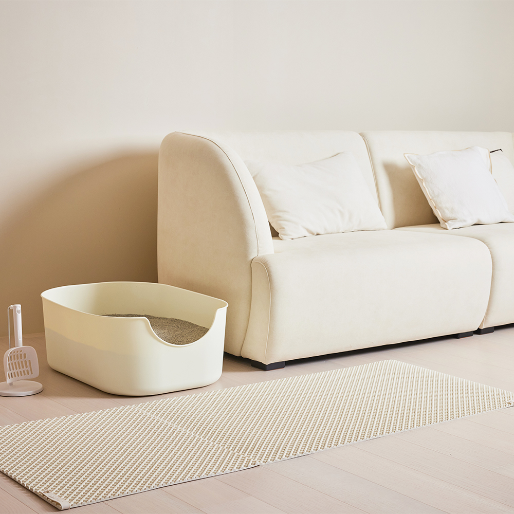 [세트] 3651 이지클린 고양이 모래매트 화장실 사막화 방지 L 2개입