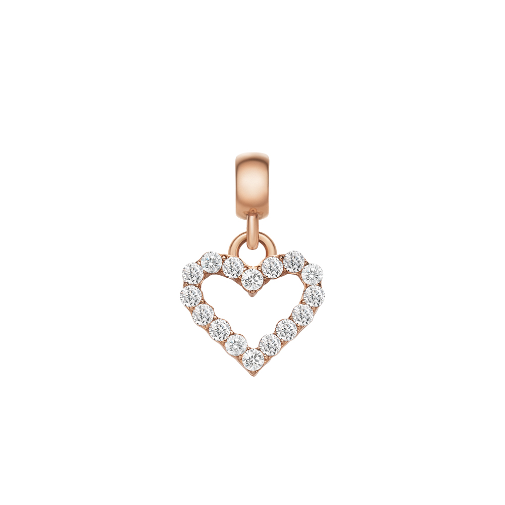 다니엘 웰링턴 HEART CHARM 5컬러 하트펜던트 큐빅 여자팔찌 목걸이 - 상세 이미지 4
