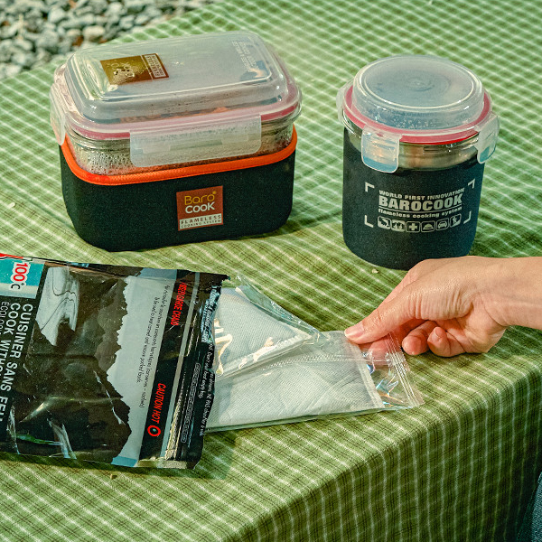 바로쿡 발열도시락 용기 850ml 비화식 발열팩 백패킹