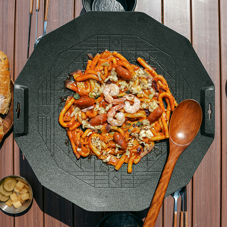 디자인 얼 그리들 국산 인덕션 가능 캠핑식기 코펠 냄비 후라이팬