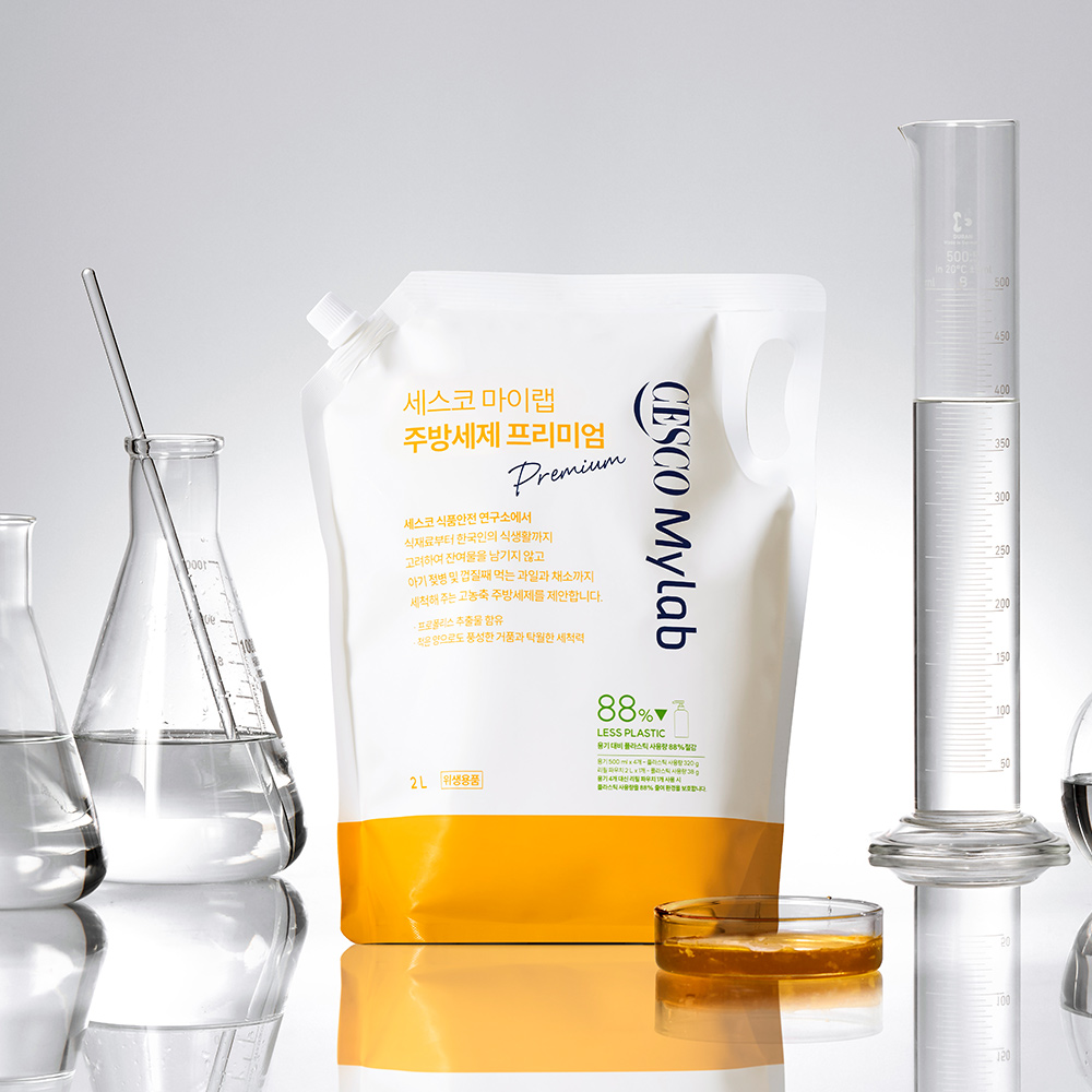 세스코 마이랩 주방세제 프리미엄 500ml + 리필 2L x2개
