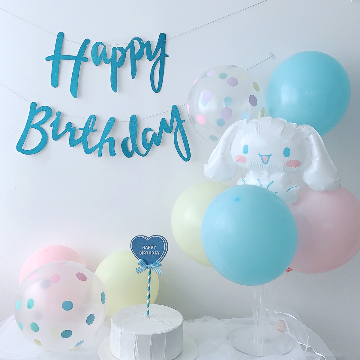 시나모롤풍선 강아지 고양이 생일파티세트 - 상세 이미지 3