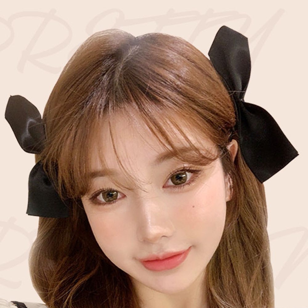 바나나핀 악어집게 화이트리본핀 머리 흰색헤어핀 검정 블랙 2개 이미지 6