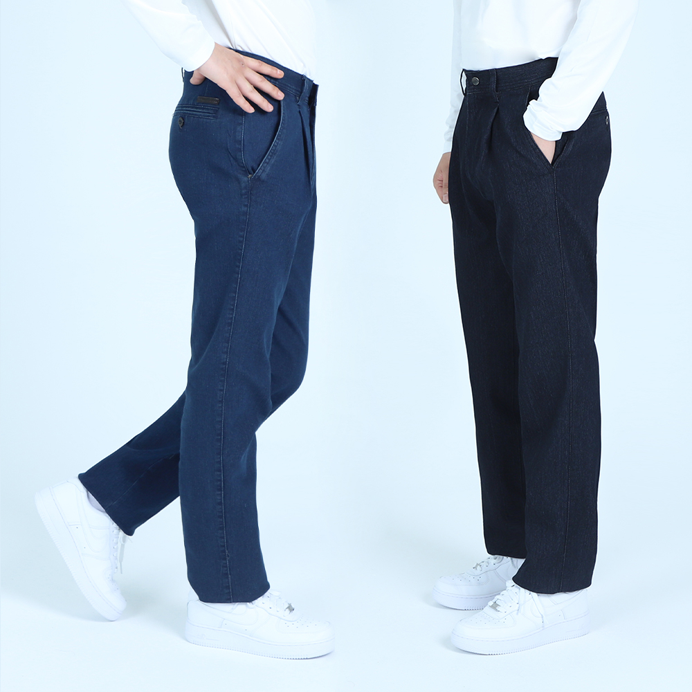 남자진청바지 블랙진 아저씨 작업복청바지 중년남성청바지 작업 스판 여름 통 일자 빅사이즈