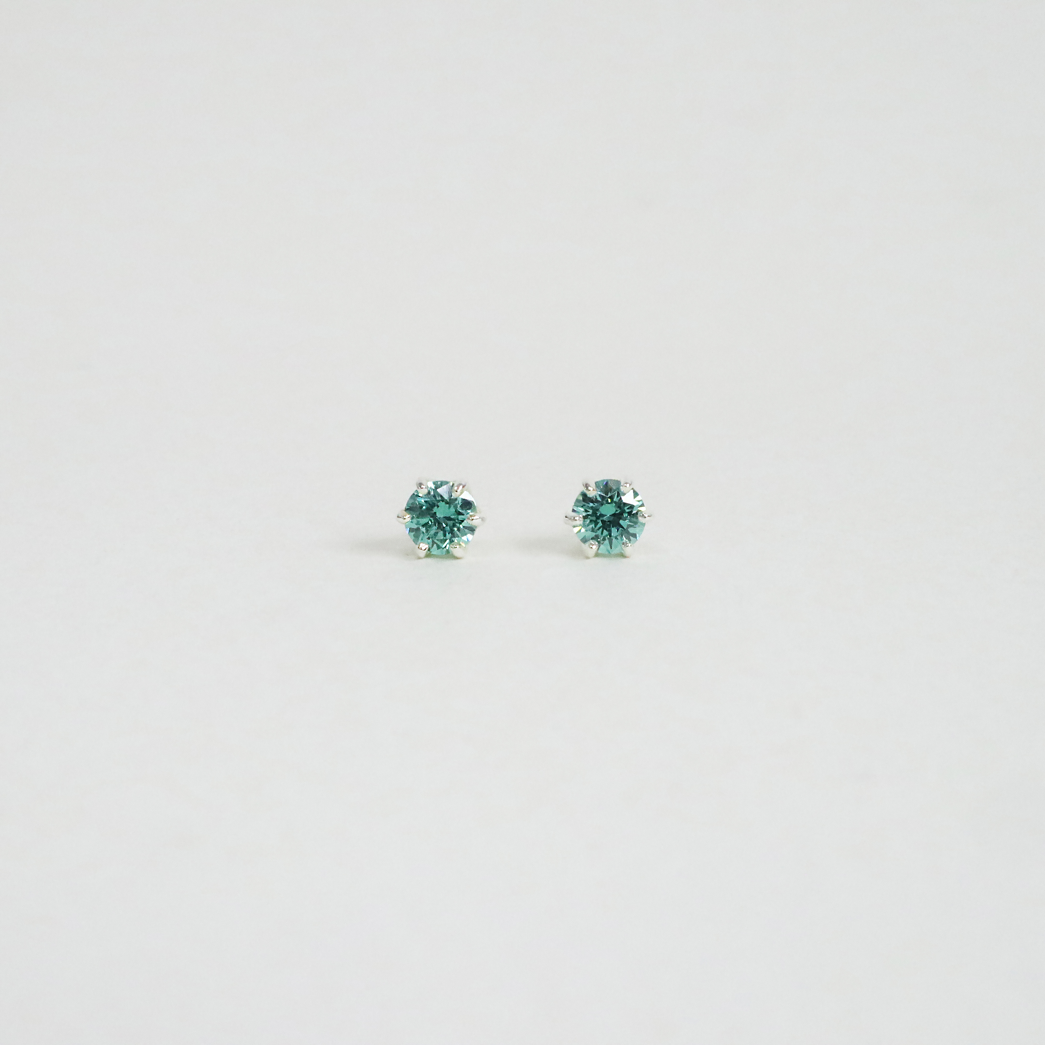 실버925 스와로브스키 민트 큐빅 목걸이 귀걸이 925Silver - 상세 이미지 3