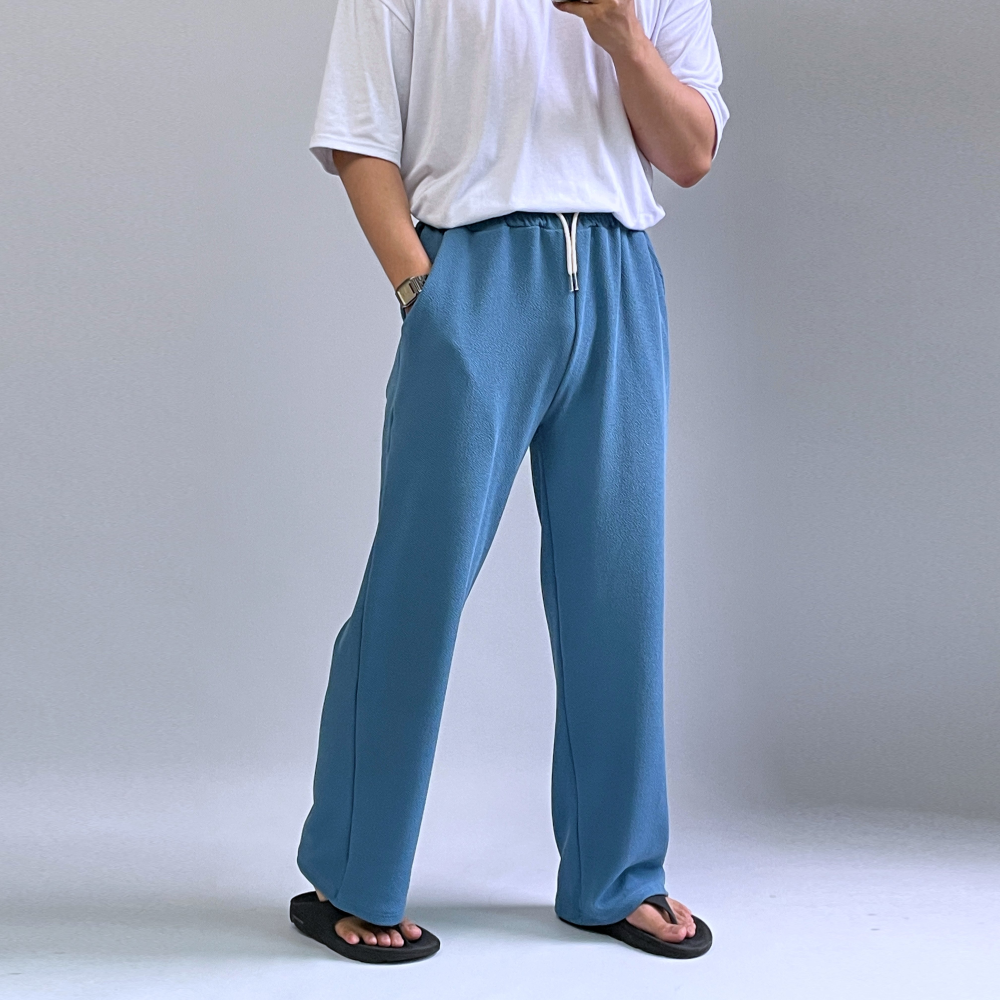 1+1 통넓은바지 남성냉장고바지 남자와이드팬츠 이미지 3