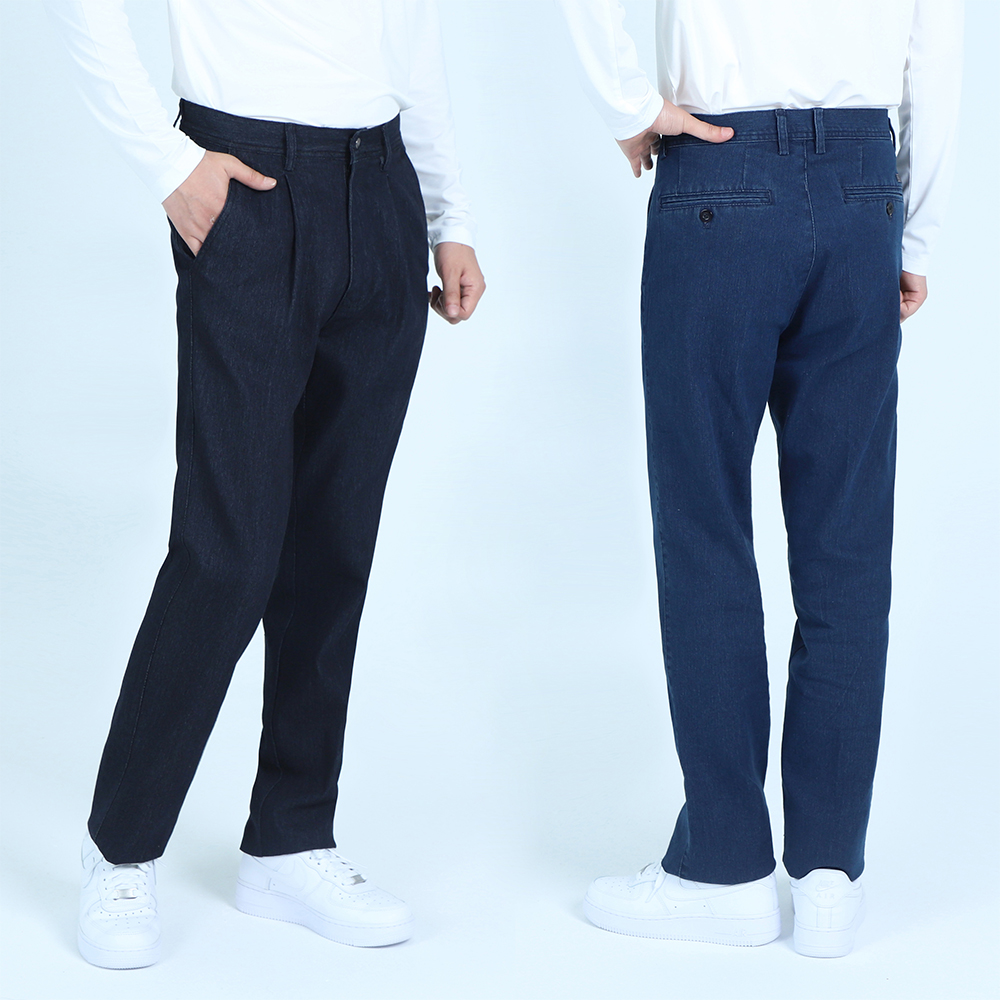 남자흑청바지 아저씨 작업복 중년청바지 쿨맥스 빅사이즈