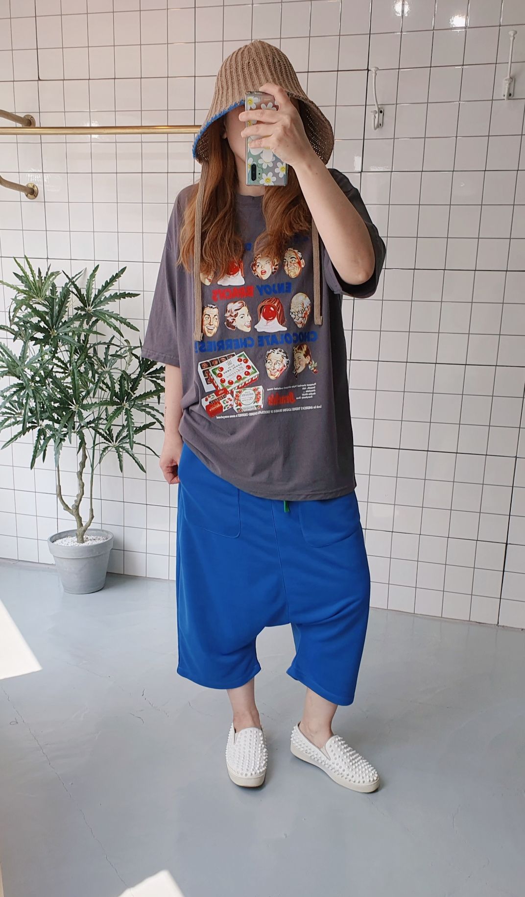 하램핏 레그 와이드 9부 배기바지 - 상세 이미지 4