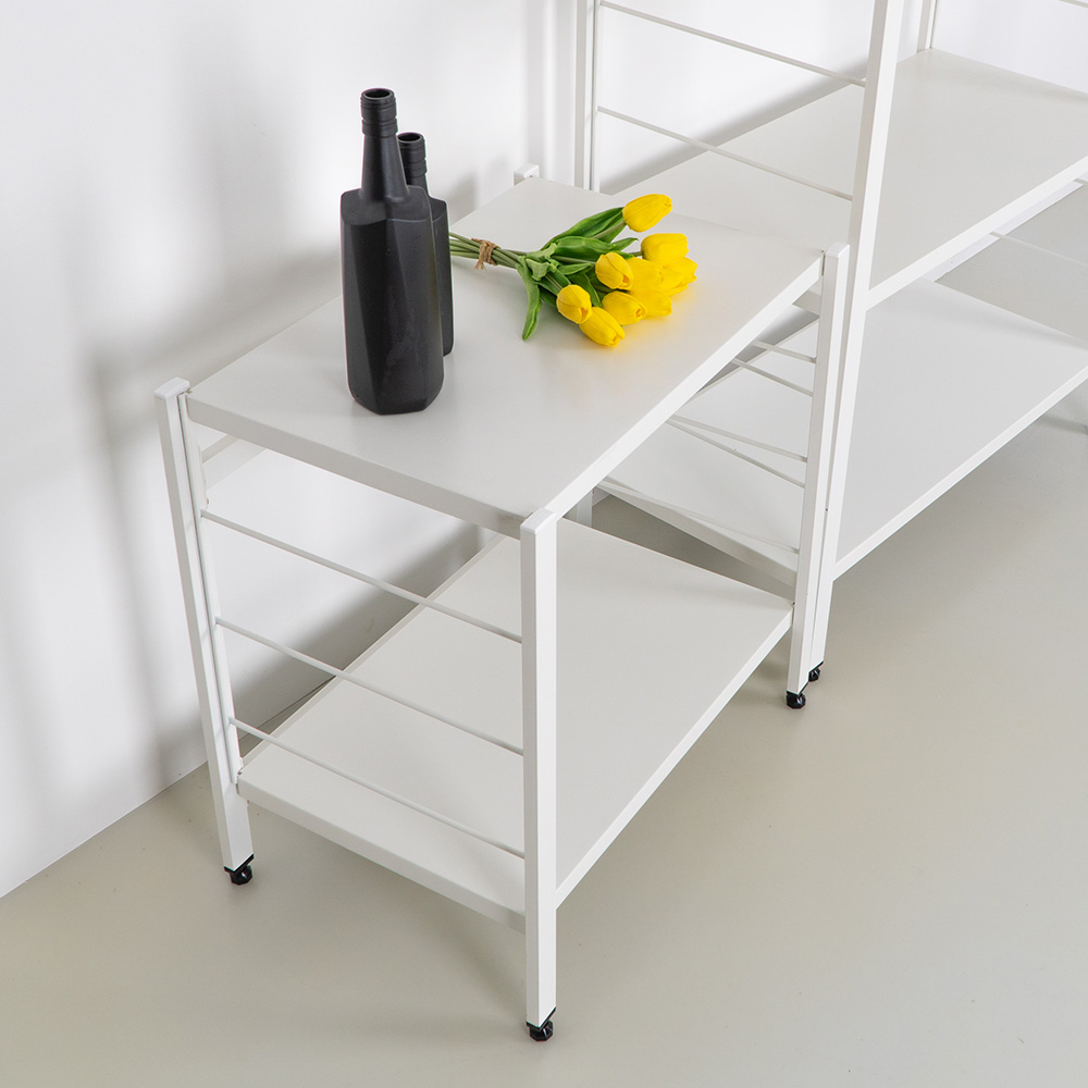 도디랙 철제 스트링 선반 모듈 시스템 다용도 수납 책 북 현관 2단 600x400x600 - 상세 이미지 4