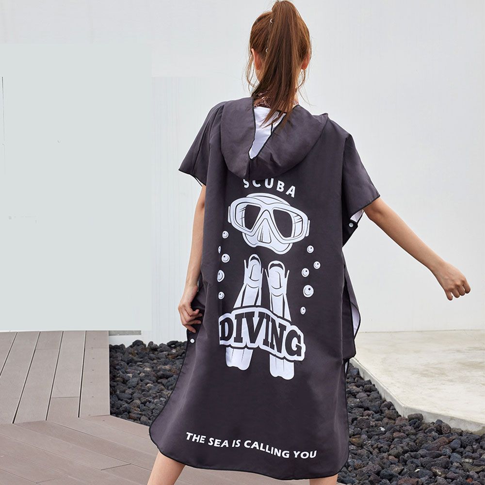 1+1 성인후드 입는 비치타올 판초 감성 타월 가운 그라데이션