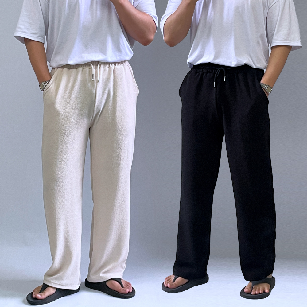 통넓은바지 남성냉장고바지 남자와이드팬츠 - 상품 이미지