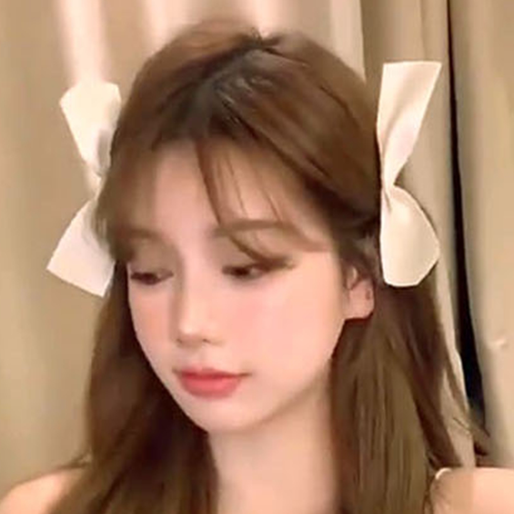 바나나핀 악어집게 화이트리본핀 머리 흰색헤어핀 검정 블랙 2개 - 상세 이미지 2