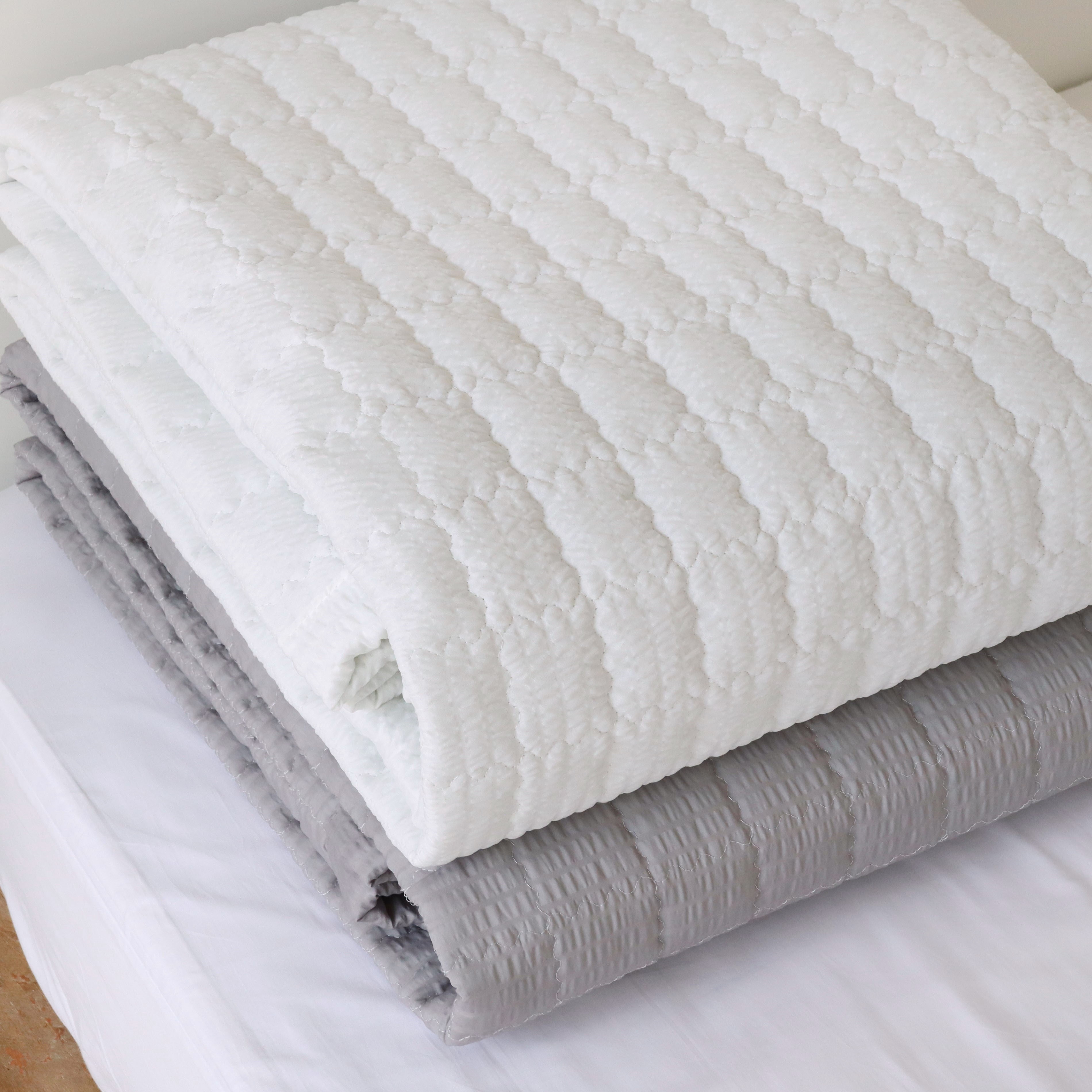 여름패드 시원하고 톡톡한 시어서커 미끄럼방지 침대패드 Q