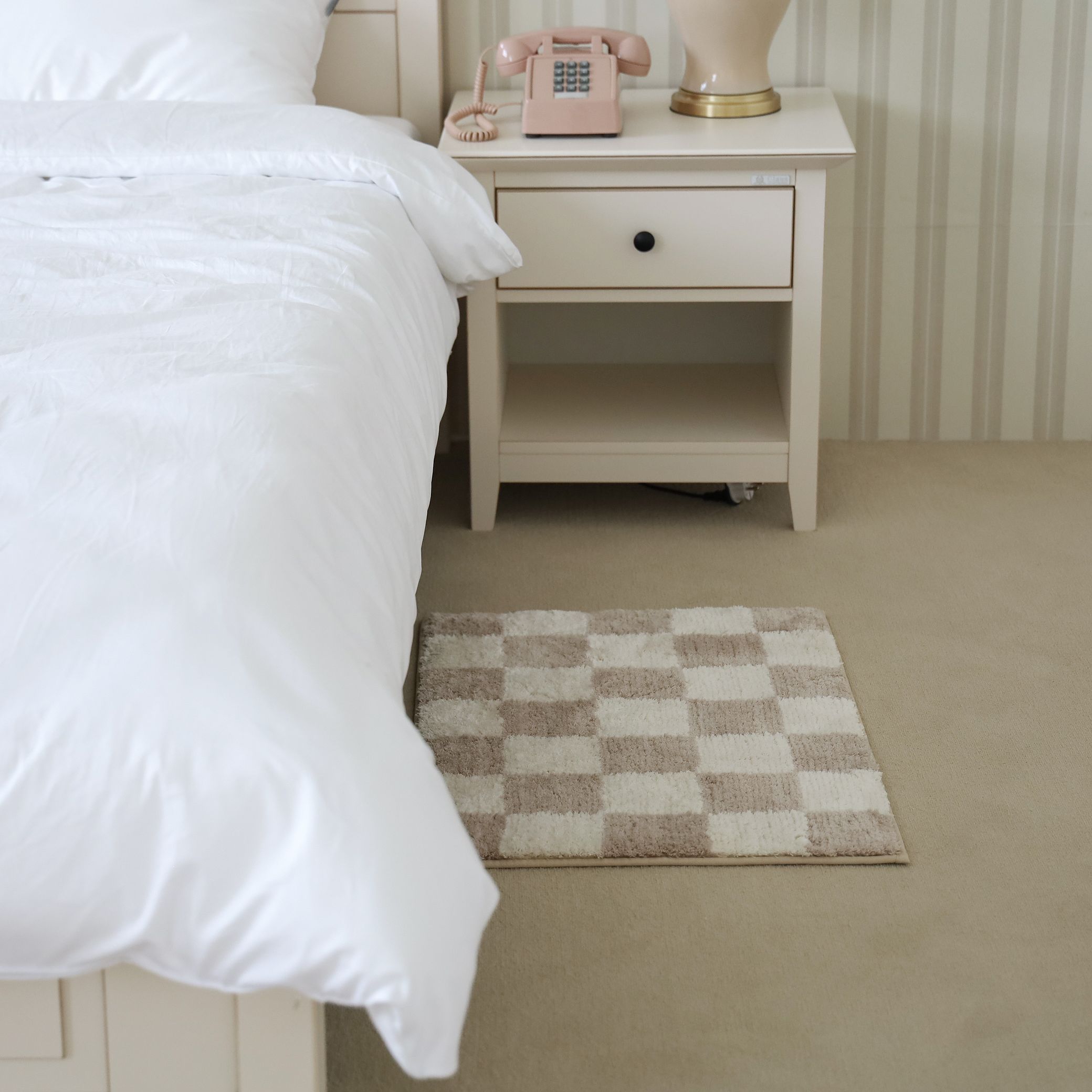 유얼홈 체커보드 발매트 체크 욕실 주방 화장실 현관 발판 극세사 매트