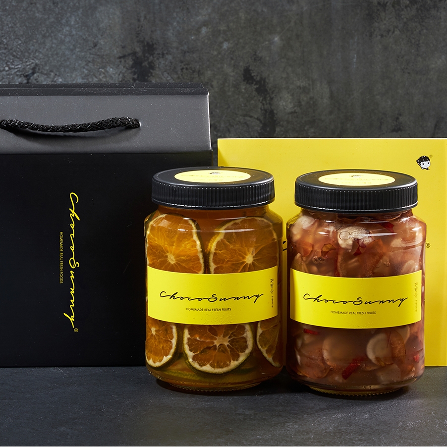 [배도라지대추생강청+청귤청] 수제 과일청500g 2병 추석명절 부모님 차 선물세트 답례품