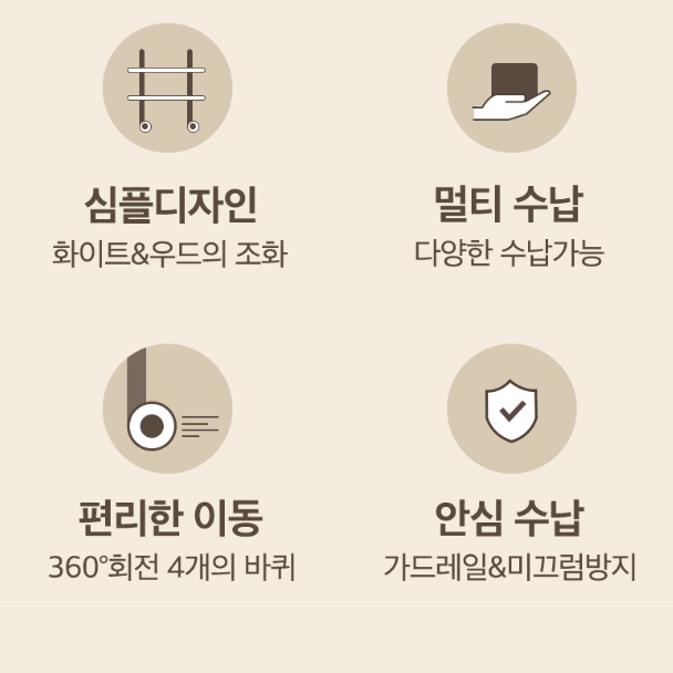 바퀴달린트레이 이동형선반 세탁실트롤리 세제정리함 2단 - 상세 이미지 5