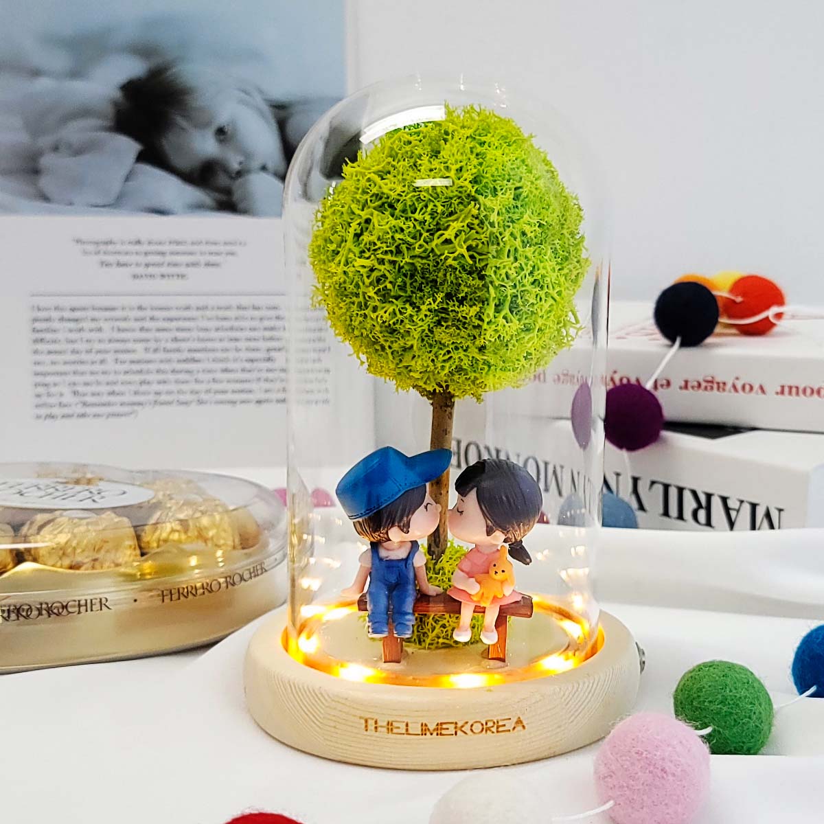 DIY 키트 알콩달콩 LED 유리돔 무드등 만들기 재료 꽃 - 상세 이미지 2