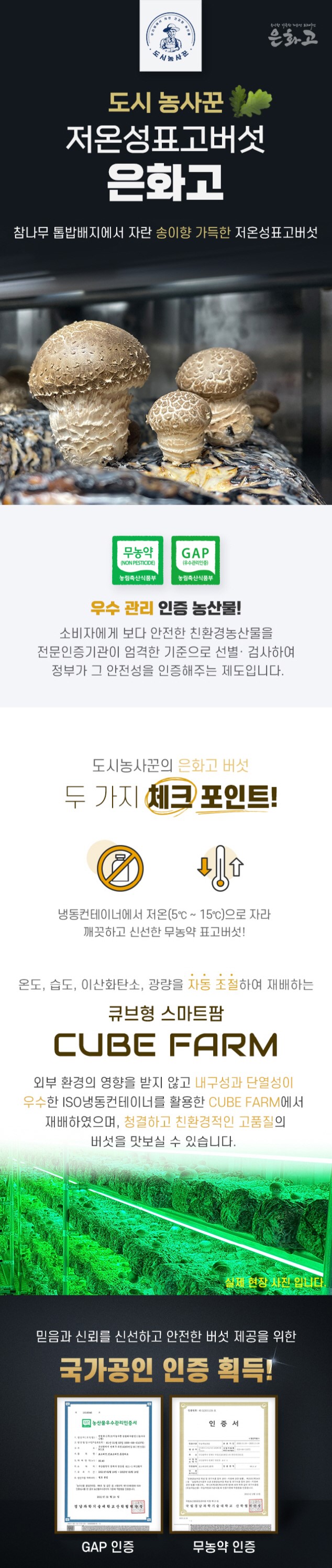 은화고 C프리미엄세트 저온성표고버섯 은화고 700g + 건버섯 200g 선물세트