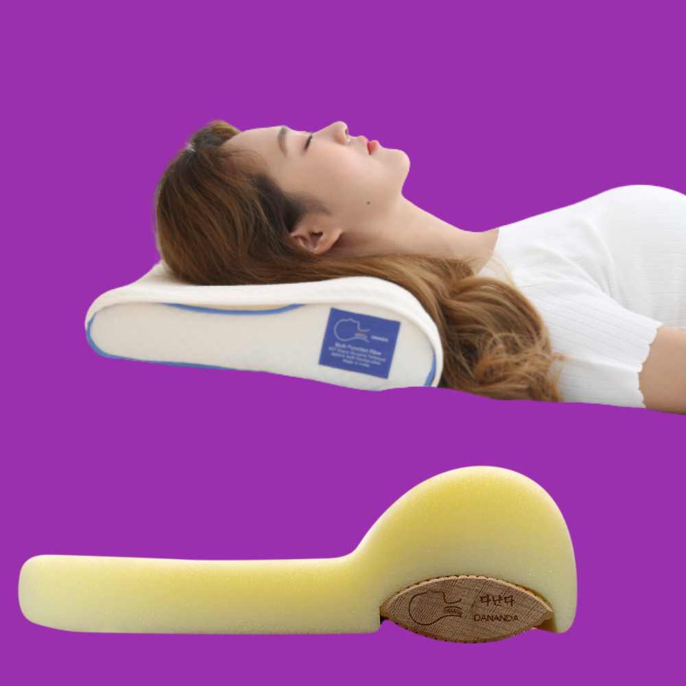 다난다 C커브 경추베개 숙면 요추 골반 허리 맞춤 일자목 낮은 베개 특허