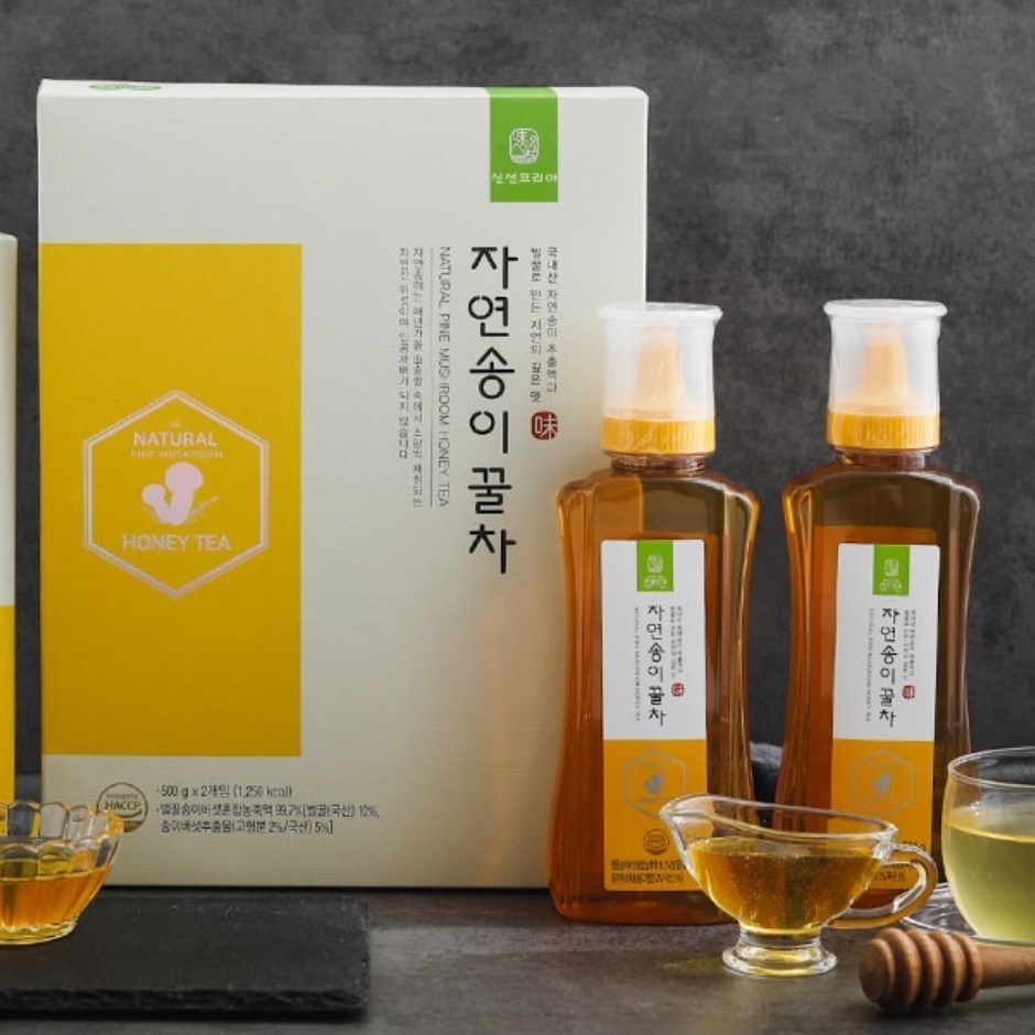 고급차세트 자연산 송이 꿀차 선물용 꿀차 선물 세트 - 메인 이미지