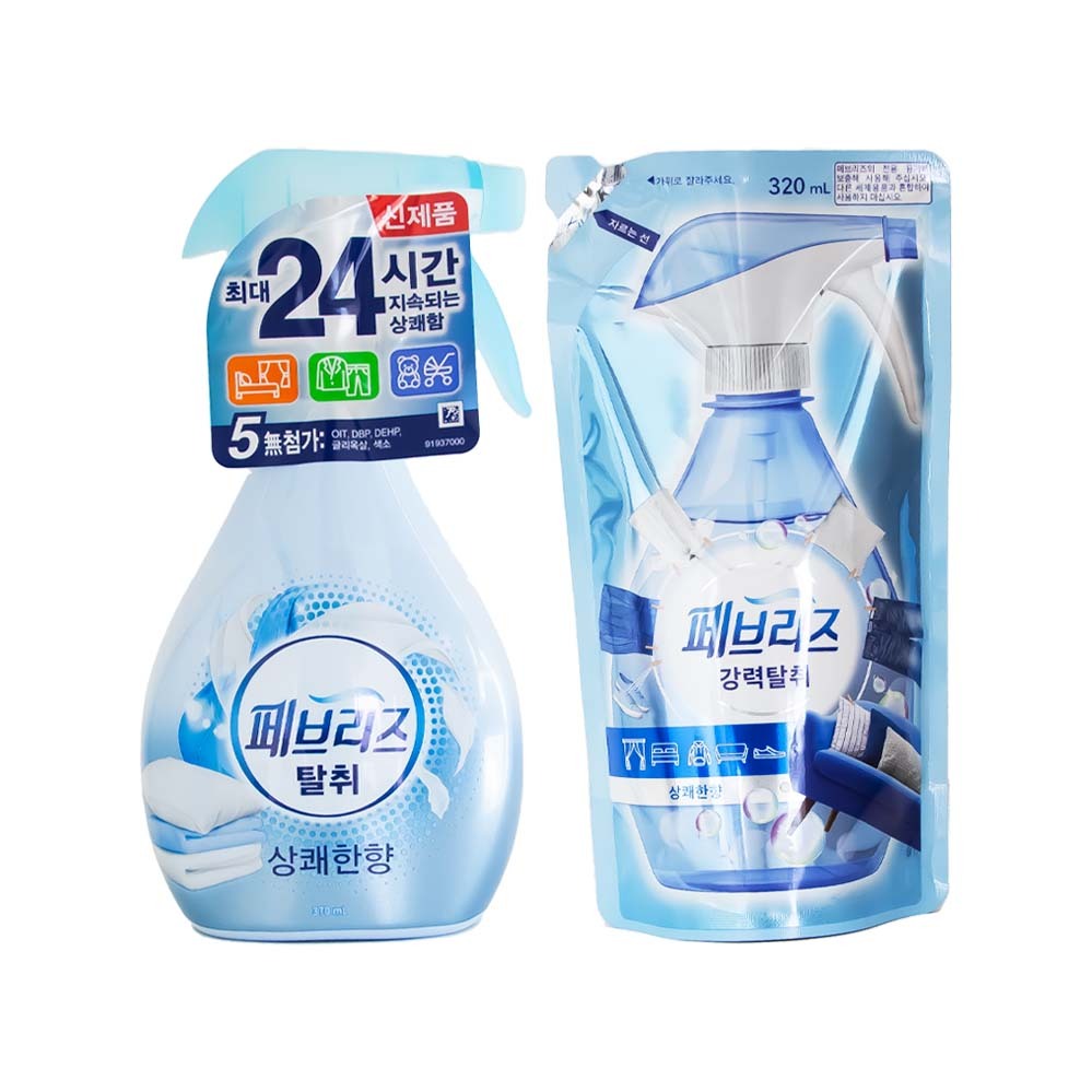 페브리즈 섬유 탈취제 상쾌한향 리필 본품 앤 리필 : 총각네 다락방