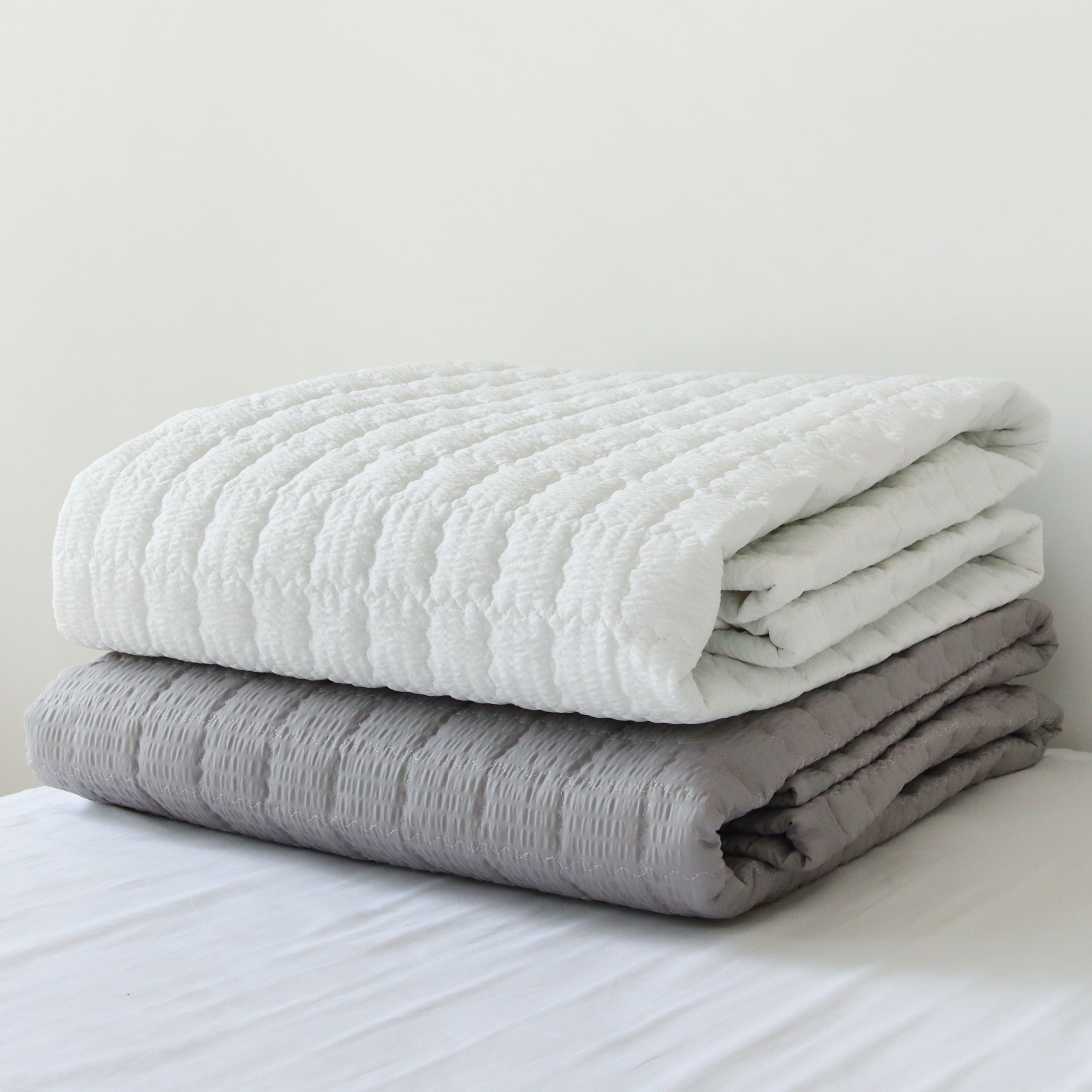 여름패드 시원하고 톡톡한 시어서커 미끄럼방지 침대패드 Q