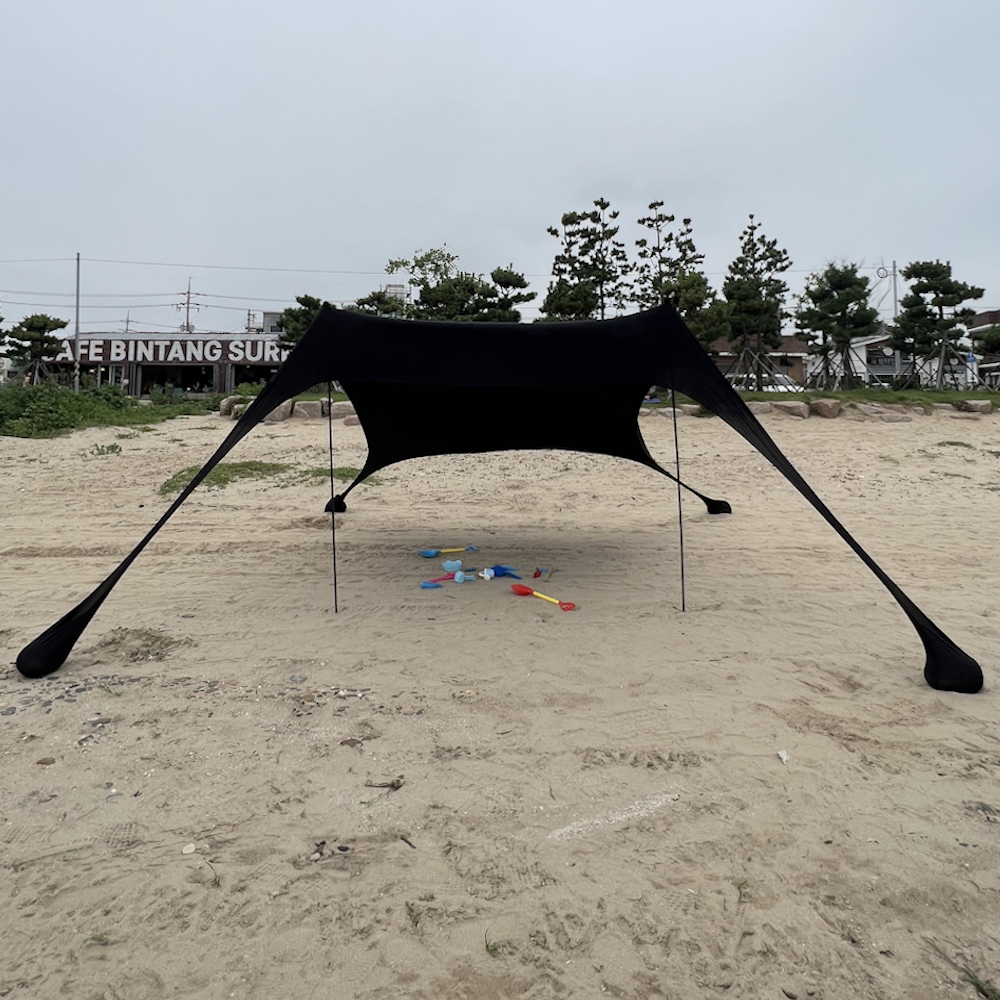 올챙이 비치 타프 대형 그늘막 블랙 해수욕장 모래놀이 해변 3m