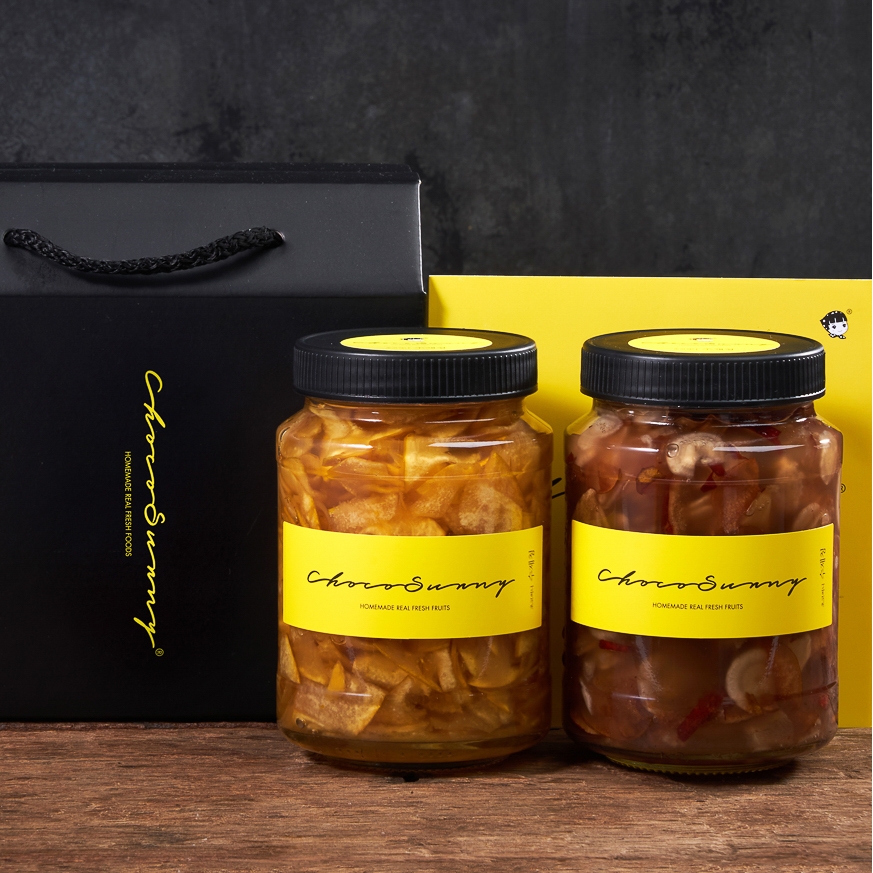 [모과청+약돌배 약도라지 대추 생강청] 수제 과일청500g 2병 부모님 명절 차 선물세트