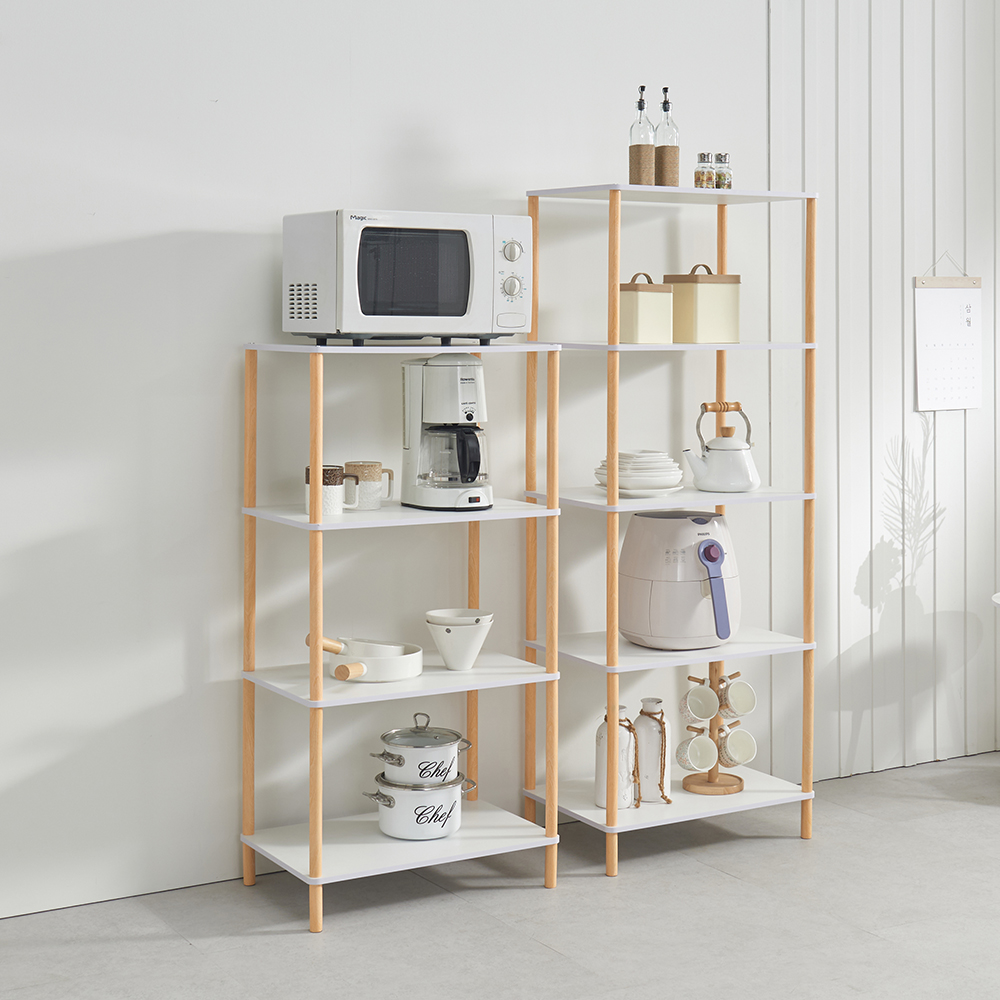 다용도 수납 선반 조립 선반장 모듈 4단