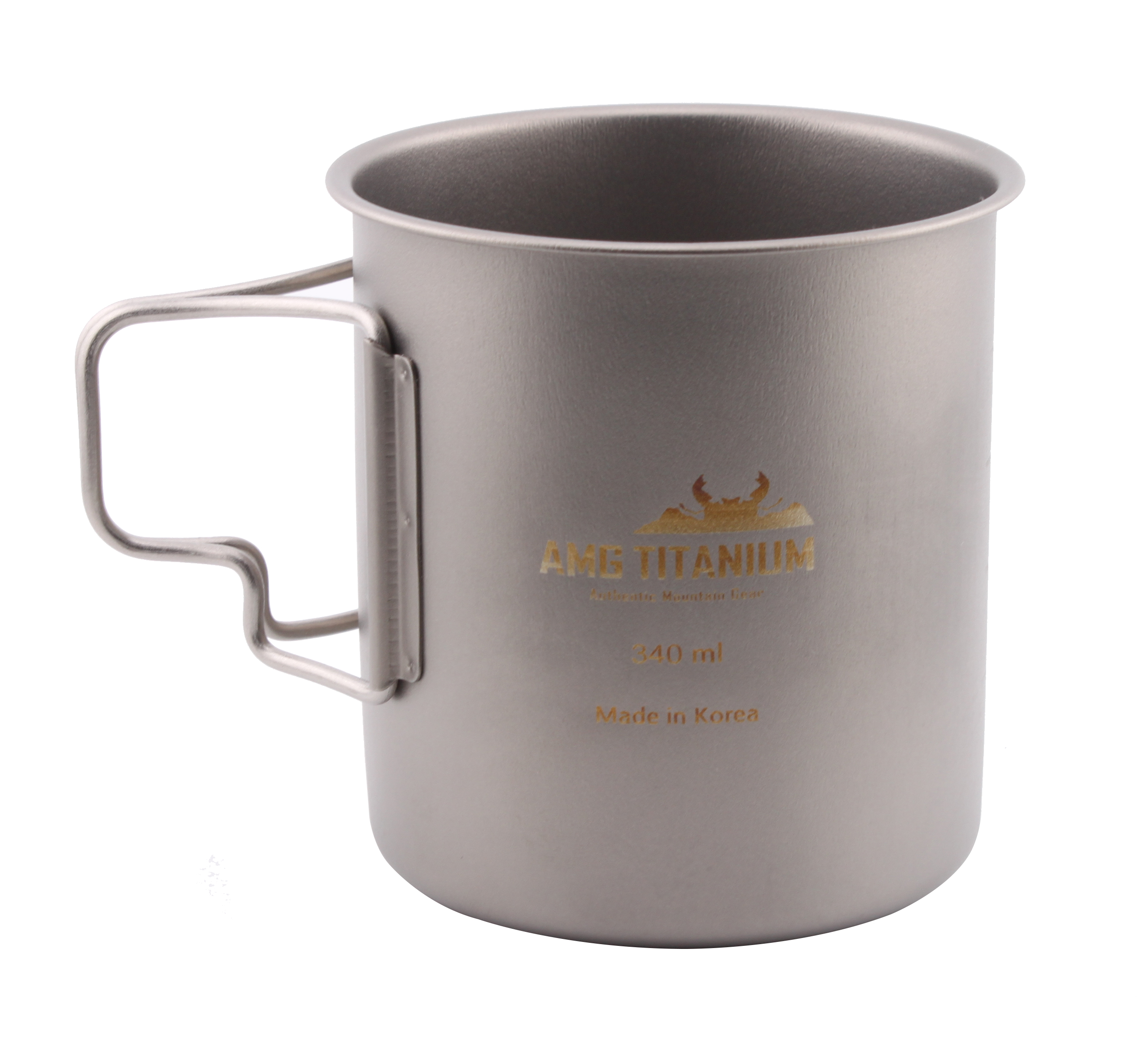 AMG티타늄 싱글월340ml 티타늄컵 백패킹컵 캠핑소주잔