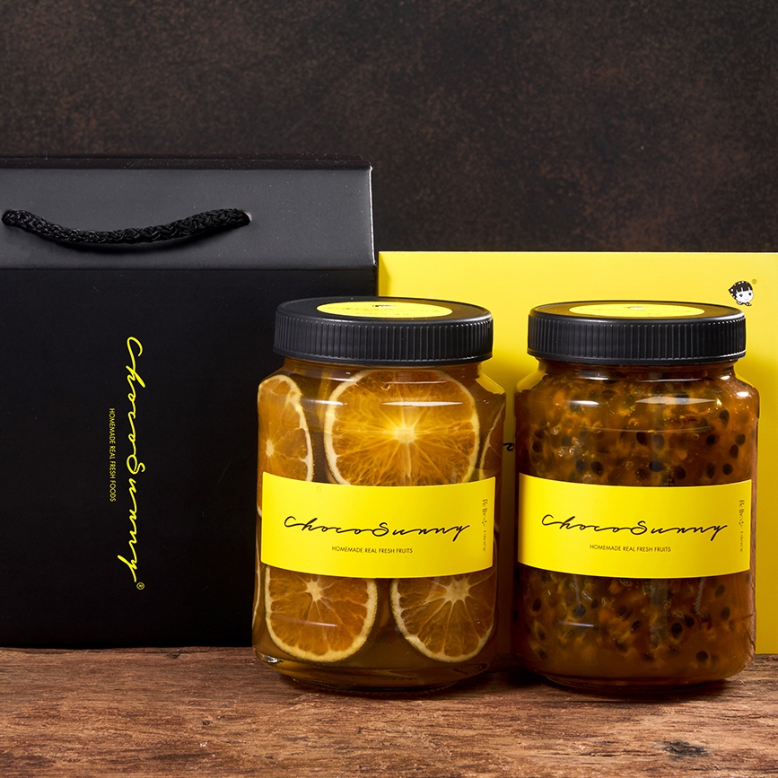 [청귤청+패션후르츠청] 수제 과일청500g 2병 부모님 선생님 명절 차 선물세트 답례품