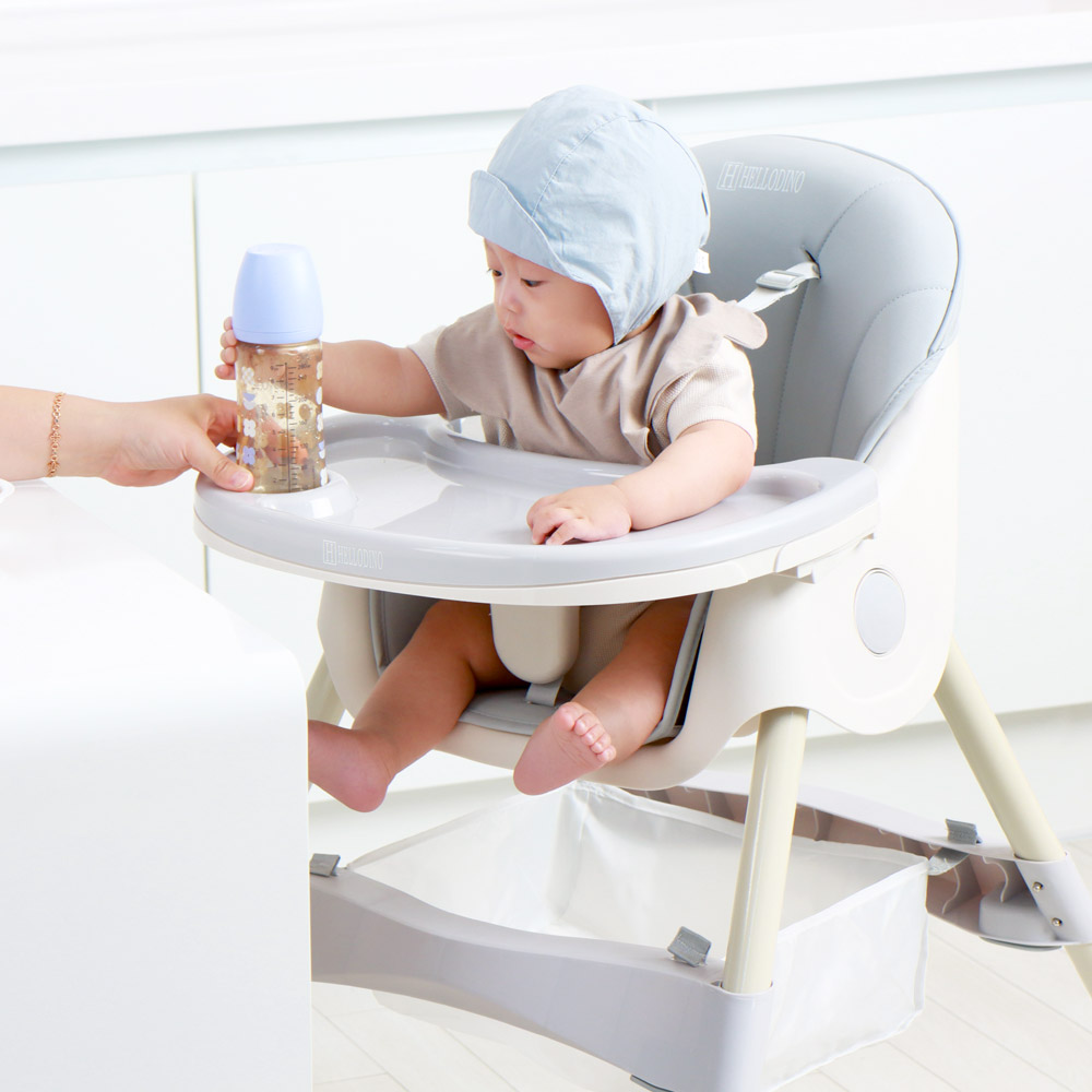 헬로디노 하이체어 아기 이유식 의자 유아 식탁의자 4 IN 1 접이식