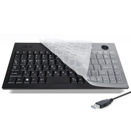 건평정보통신 IPLEX KP100WTK 유선 트랙볼 미니키보드