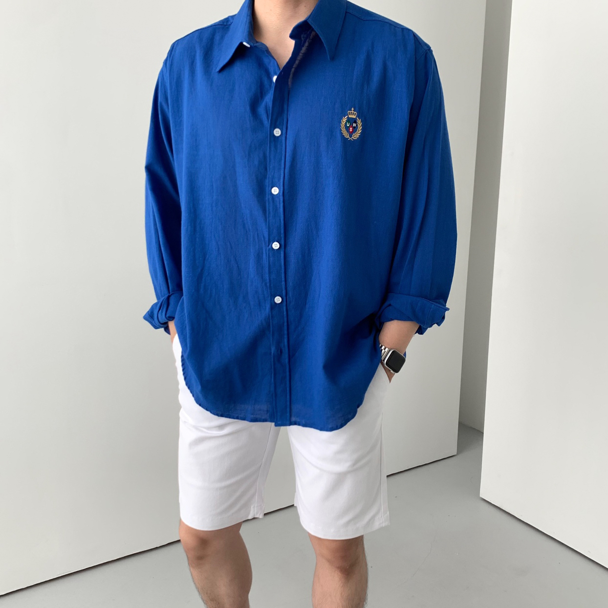 린넨셔츠 바캉스셔츠 남자긴팔셔츠 이미지 2