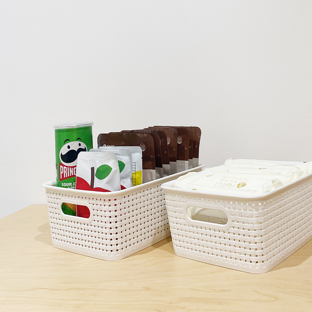 1+1 수납바구니 장난감바구니 플라스틱 정리바스켓 4호