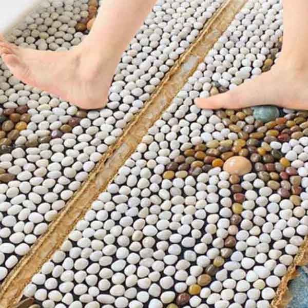 세운 돌매트 나비 150X40 고급 천연 자갈 주방 거실 발바닥 지압매트 지압판 안마 발건강 부모님 추석 설날 선물 - 상세 이미지 2