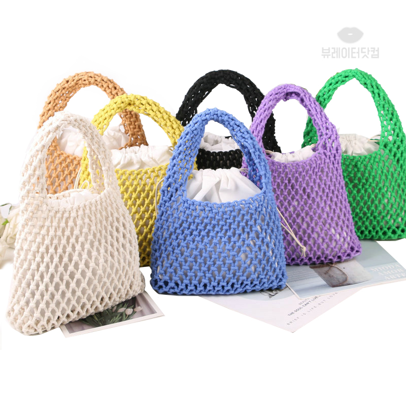 뷰레이터닷컴 니팅 매쉬 그물가방 네트백