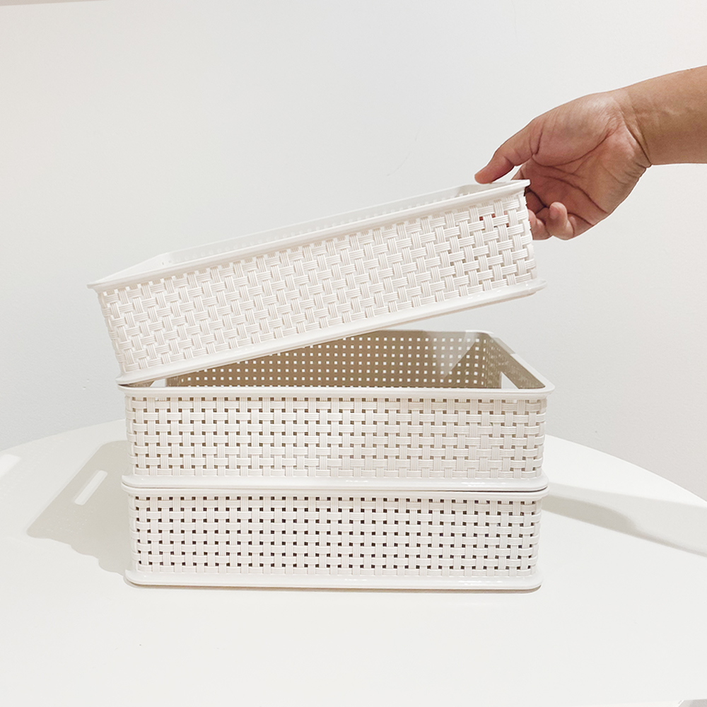 1+1 수납바구니 장난감바구니 플라스틱 정리바스켓 4호