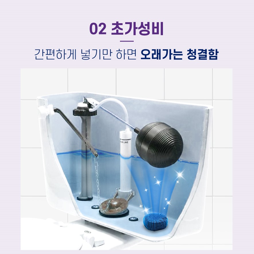 하픽 청크린 드롭 변기세정제 6개입, 2개 - 상세 이미지 5
